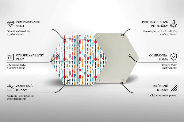 Tabla de cortar de vidrio Ilustración de cuchara