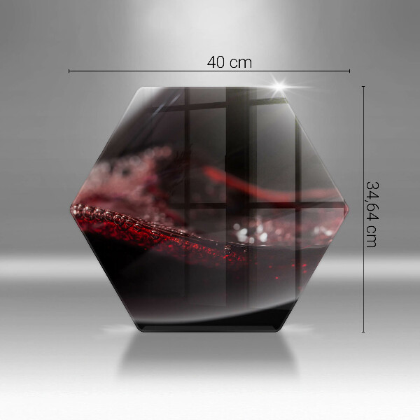 Tabla de cortar de vidrio Vino tinto en una copa