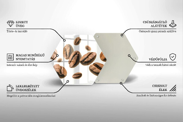 Tabla de cortar de vidrio Granos de café