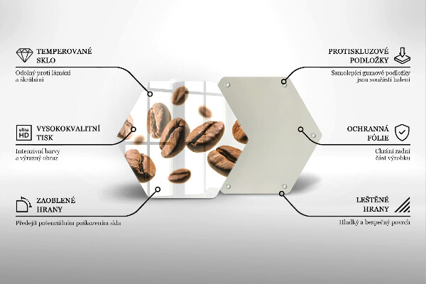 Tabla de cortar de vidrio Granos de café