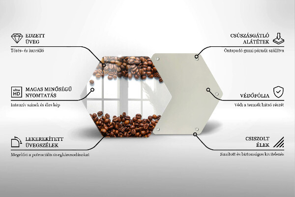 Tabla de cortar de vidrio Granos de café