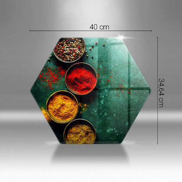 Tabla de cortar de vidrio Especias orientales