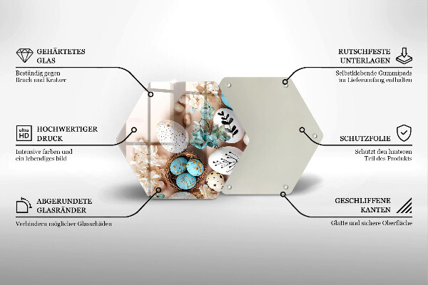 Tabla de cortar de vidrio Decoraciones de pascua