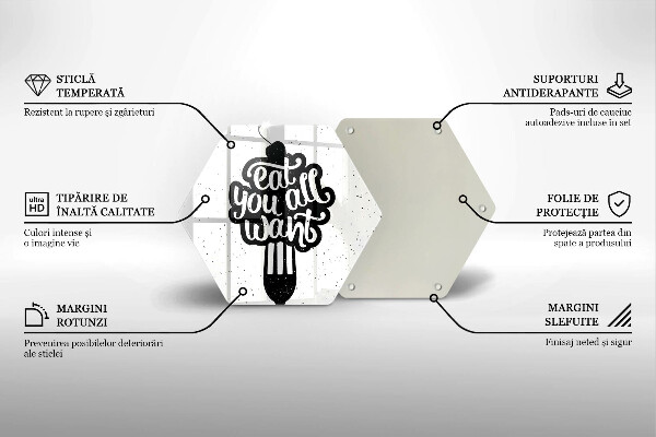 Tabla de cortar de vidrio Eat all you want