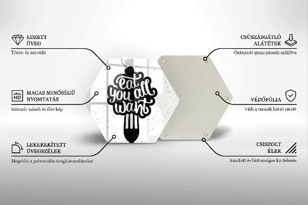 Tabla de cortar de vidrio Eat all you want