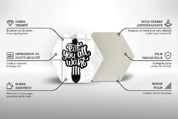 Tabla de cortar de vidrio Eat all you want