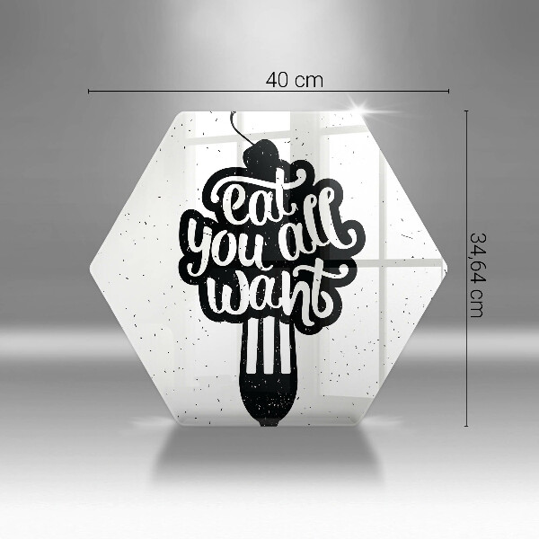 Tabla de cortar de vidrio Eat all you want