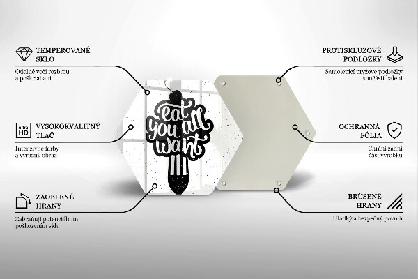 Tabla de cortar de vidrio Eat all you want