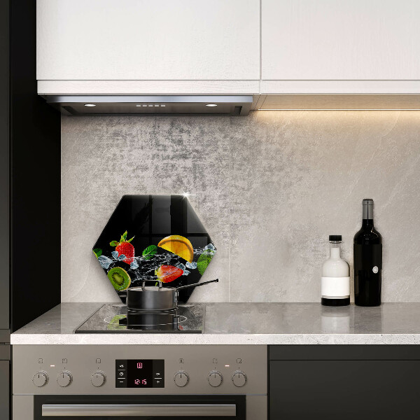 Tabla de cortar de vidrio Frutas en agua