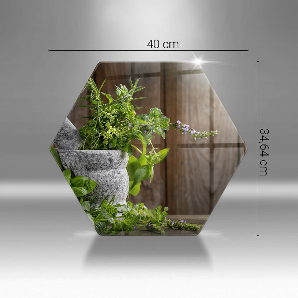 Tabla de cortar de vidrio Hierbas verdes