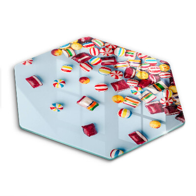 Tabla de cortar de vidrio Caramelos de colores