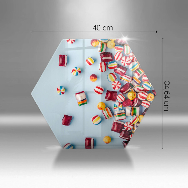 Tabla de cortar de vidrio Caramelos de colores