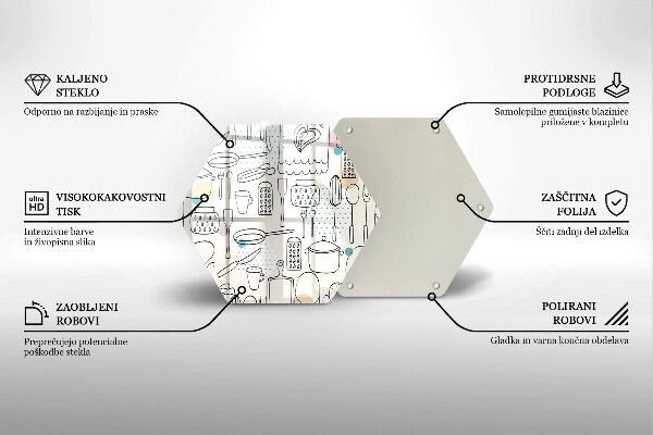 Tabla de cortar de vidrio Accesorios de cocina