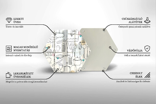 Tabla de cortar de vidrio Accesorios de cocina