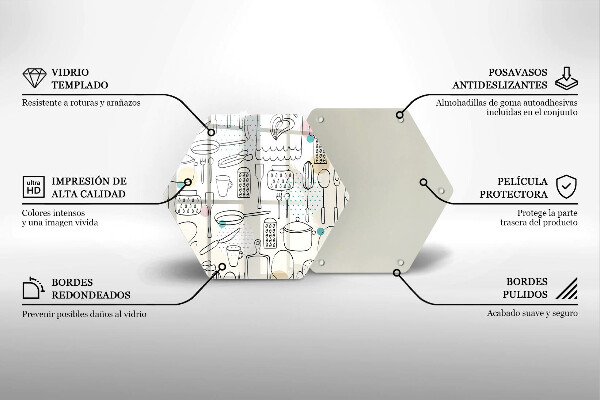 Tabla de cortar de vidrio Accesorios de cocina