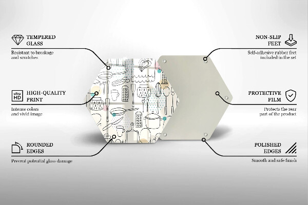 Tabla de cortar de vidrio Accesorios de cocina