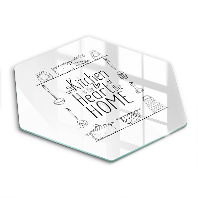 Tabla de cortar de vidrio Inscripción frase