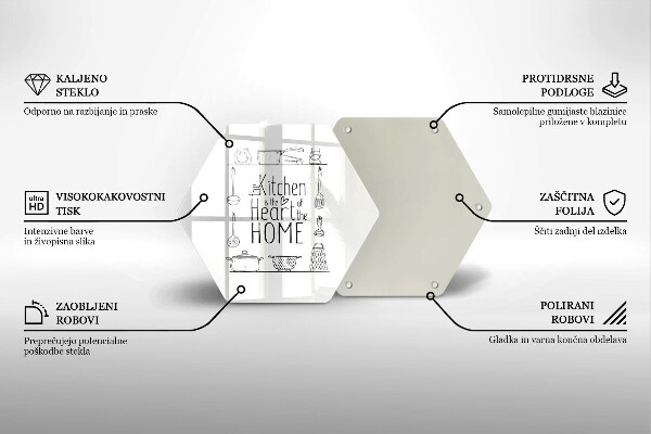 Tabla de cortar de vidrio Inscripción frase