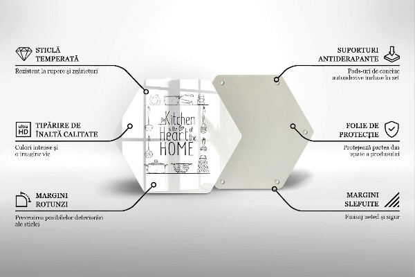 Tabla de cortar de vidrio Inscripción frase