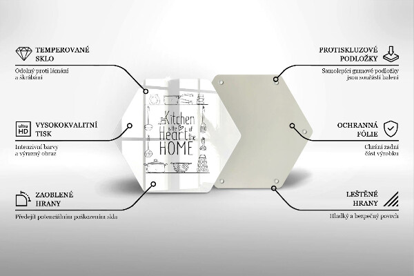 Tabla de cortar de vidrio Inscripción frase