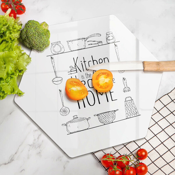 Tabla de cortar de vidrio Inscripción frase