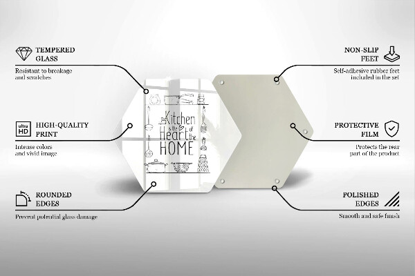 Tabla de cortar de vidrio Inscripción frase