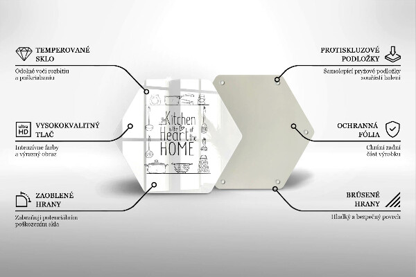 Tabla de cortar de vidrio Inscripción frase