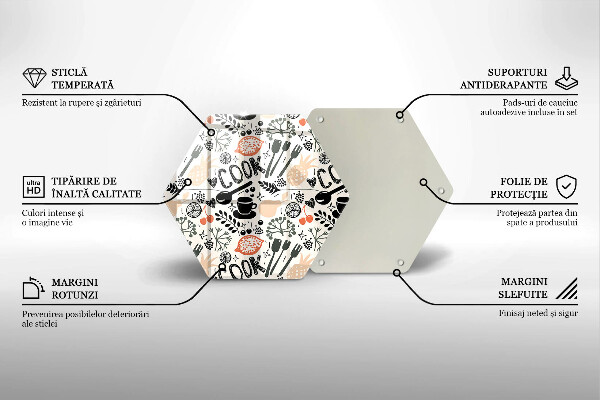 Tabla de cortar de vidrio Motivo de cocina de dibujos animados