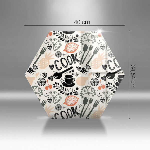 Tabla de cortar de vidrio Motivo de cocina de dibujos animados