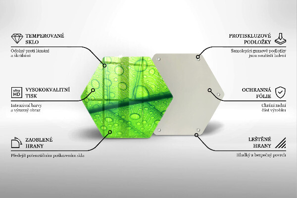 Tabla de cortar de vidrio Primer plano de una hoja