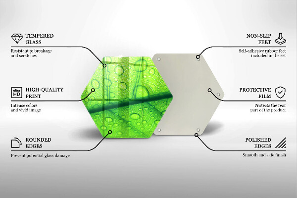 Tabla de cortar de vidrio Primer plano de una hoja