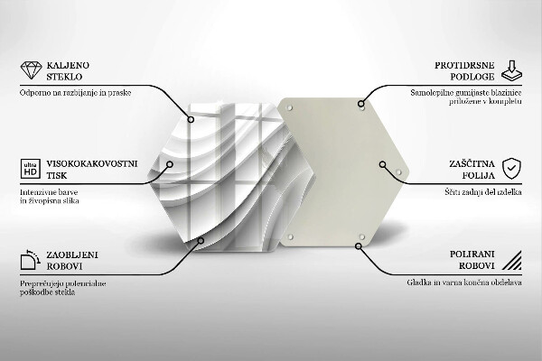 Tabla de cortar de vidrio Líneas geométricas
