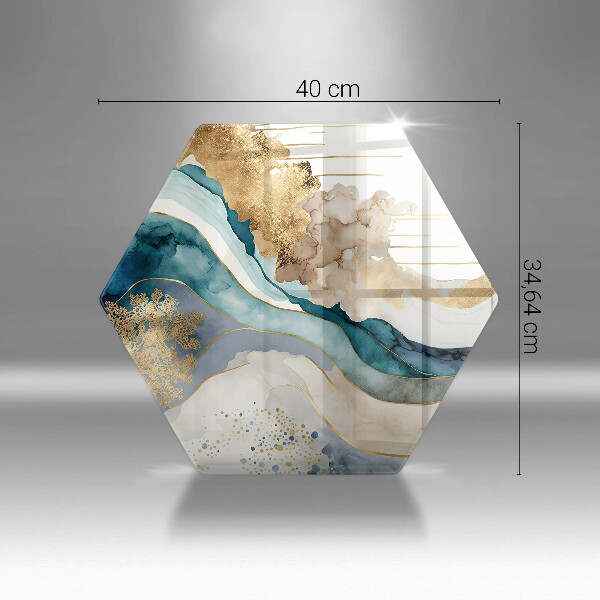Tabla de cortar de vidrio Mármol colorido