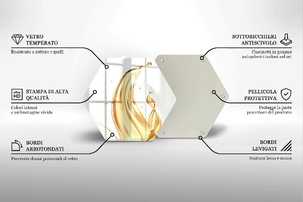 Tabla de cortar de vidrio Aceite de oliva
