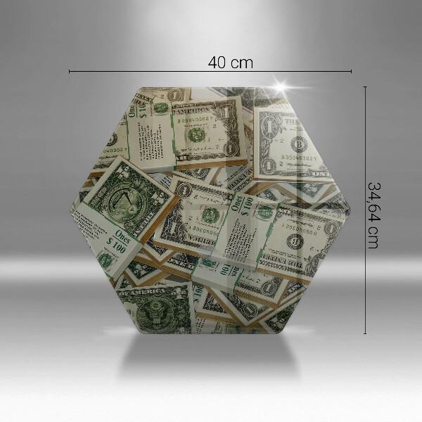 Tabla de cortar de vidrio Dólares de dinero