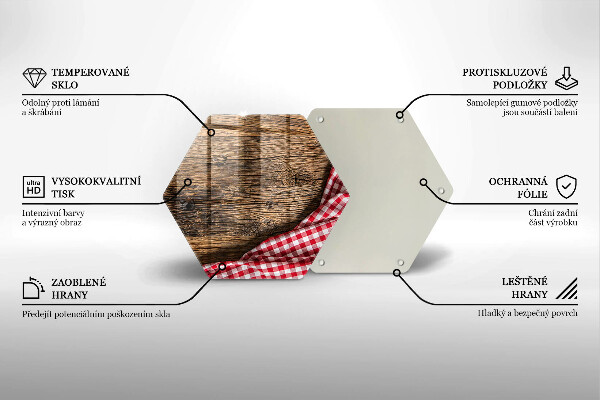 Tabla de cortar de vidrio Mesa de madera