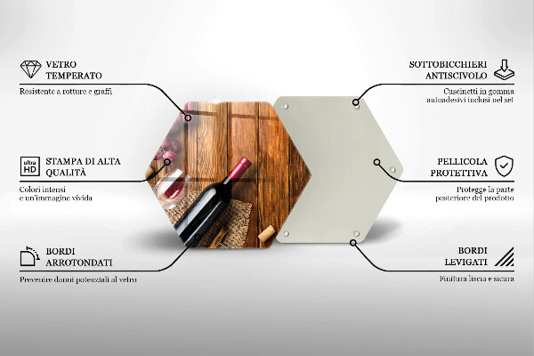 Tabla de cortar de vidrio Una botella de vino tinto
