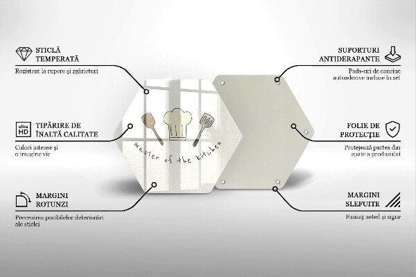 Tabla de cortar de vidrio Master of the kitchen