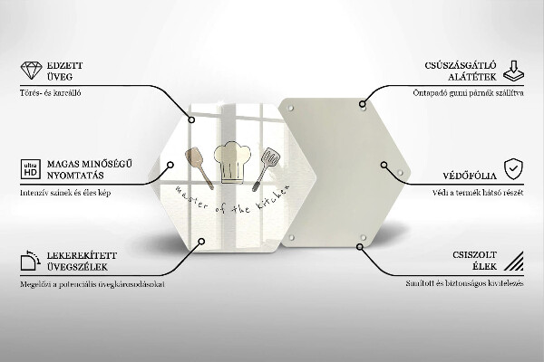 Tabla de cortar de vidrio Master of the kitchen