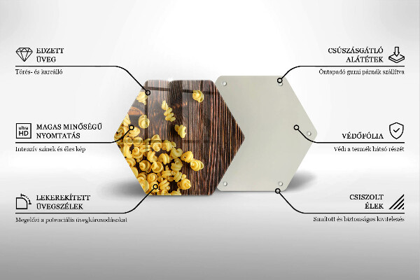 Tabla de cortar de vidrio Pasta en la mesa