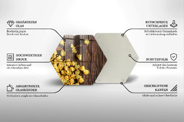 Tabla de cortar de vidrio Pasta en la mesa