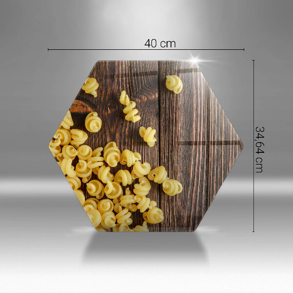 Tabla de cortar de vidrio Pasta en la mesa