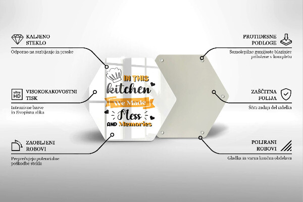 Tabla de cortar de vidrio In this kitchen we made mess and memories