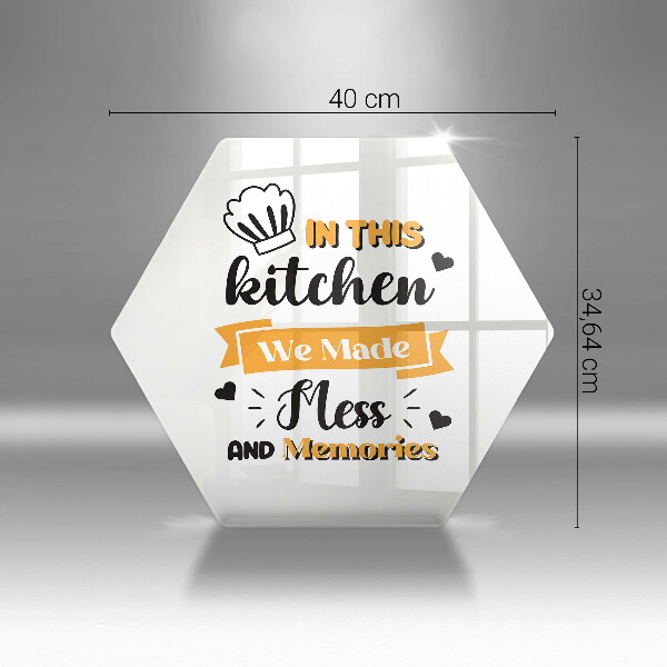 Tabla de cortar de vidrio In this kitchen we made mess and memories