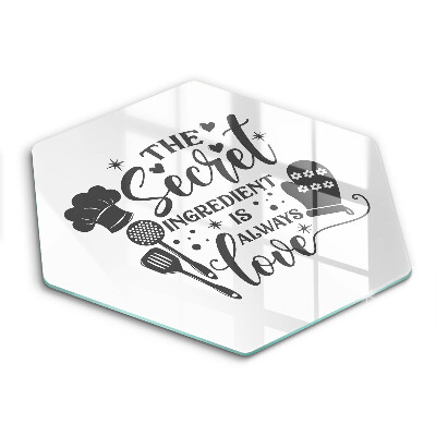 Tabla de cortar de vidrio Inscripción frase