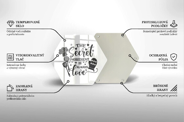 Tabla de cortar de vidrio Inscripción frase