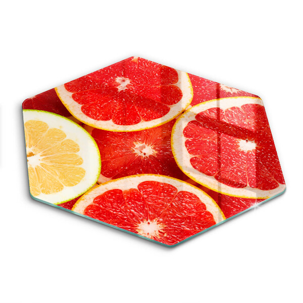 Tabla de cortar de vidrio Rodajas de pomelo