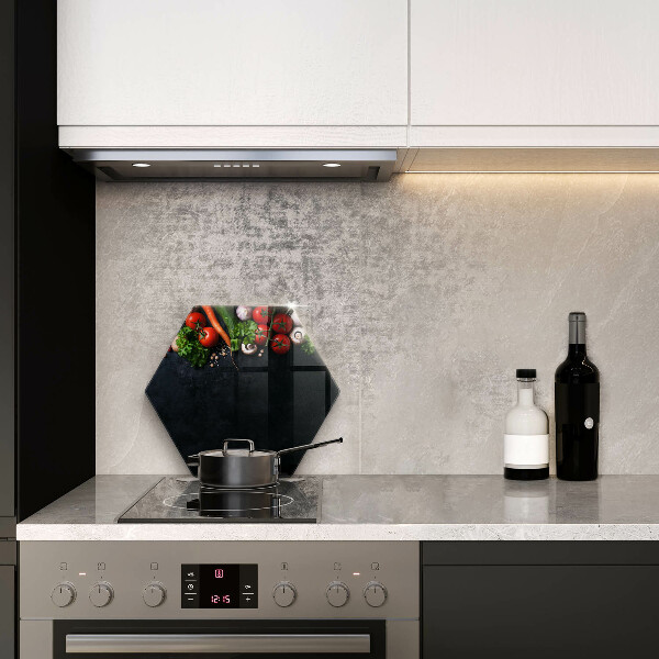 Tabla de cortar de vidrio Verduras coloridas