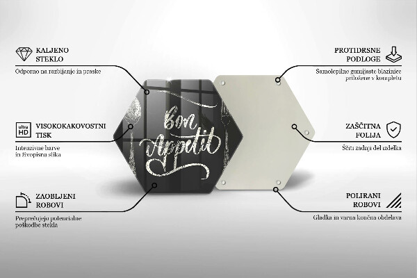 Tabla de cortar de vidrio Bon appetit