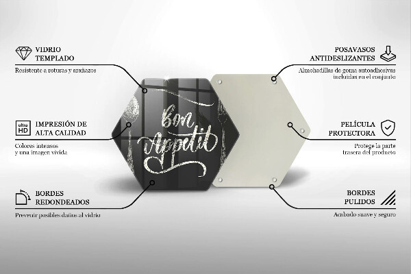 Tabla de cortar de vidrio Bon appetit